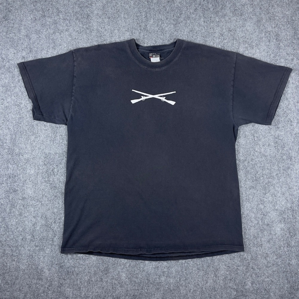 Vintage Attack Platoon T-Shirt Mens XL Black Able Company Infantry Tee
